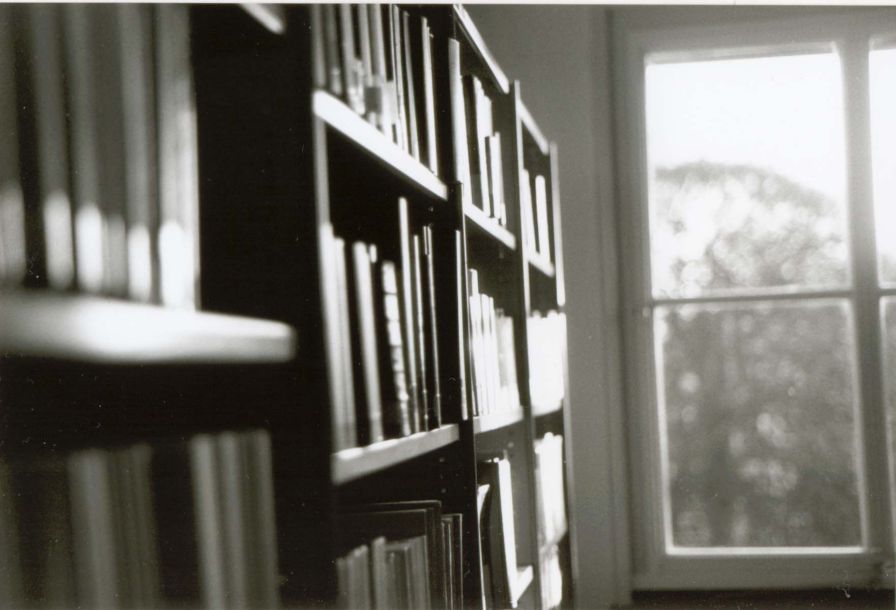 Dusty bookshelves at Utrecht University Library (photo by Andrea Hajek)